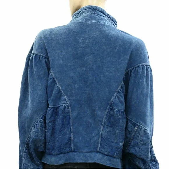 Out From Under Urban Outfitters Phoenix Quilted Half-Zip Sweatshirt Top L 226637 - Picture 6 of 7